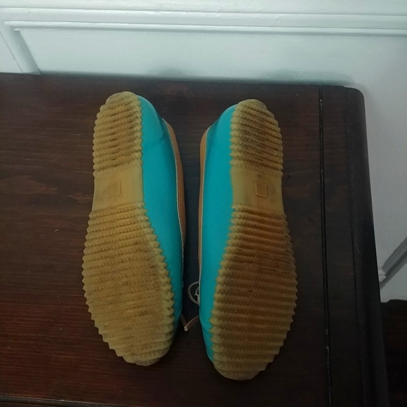 Western Chief Women's Duck Rain Flats Turquoise Brown Size 7 Cowboycore - Picture 4 of 5